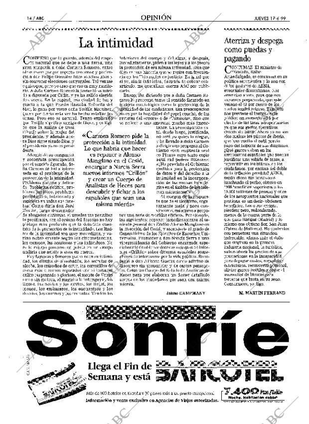 ABC MADRID 17-06-1999 página 14