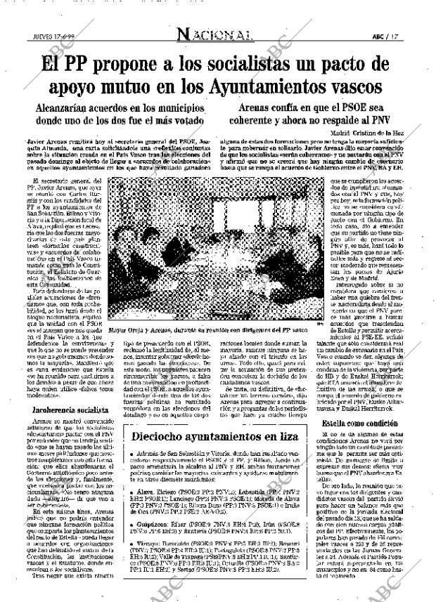 ABC MADRID 17-06-1999 página 17