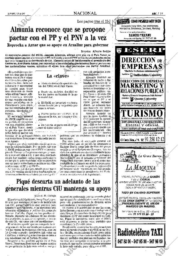 ABC MADRID 17-06-1999 página 19