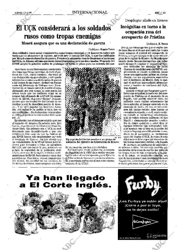 ABC MADRID 17-06-1999 página 33