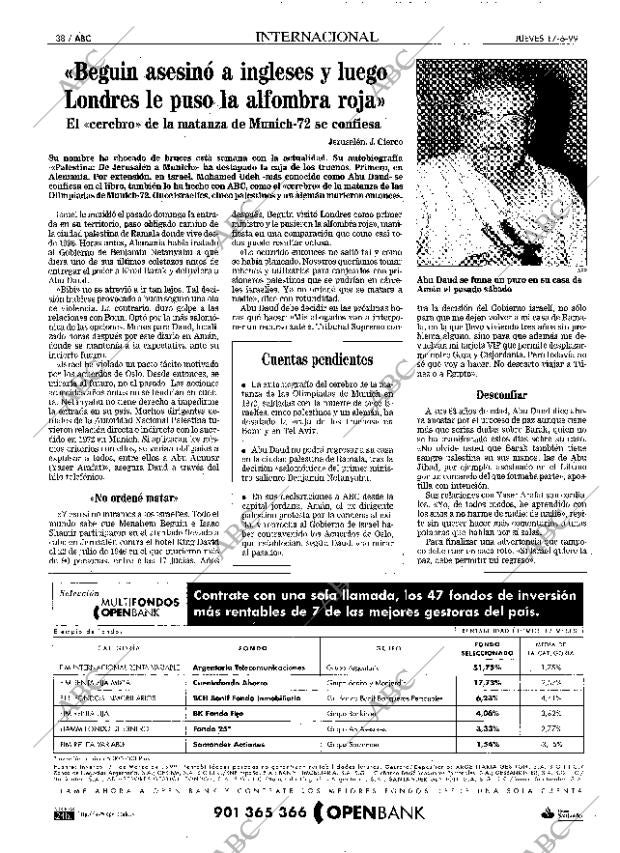 ABC MADRID 17-06-1999 página 38