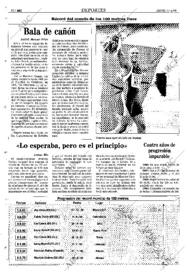 ABC MADRID 17-06-1999 página 92