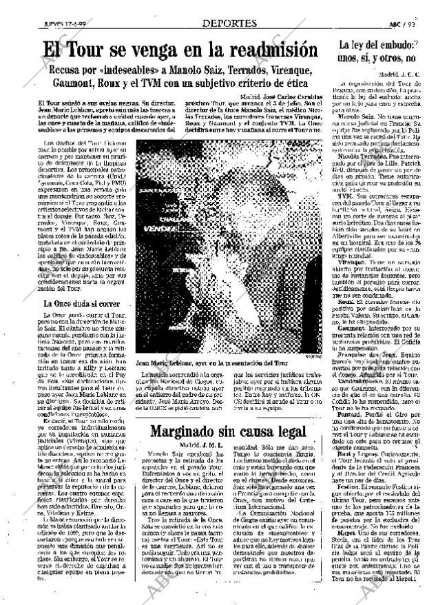 ABC MADRID 17-06-1999 página 93