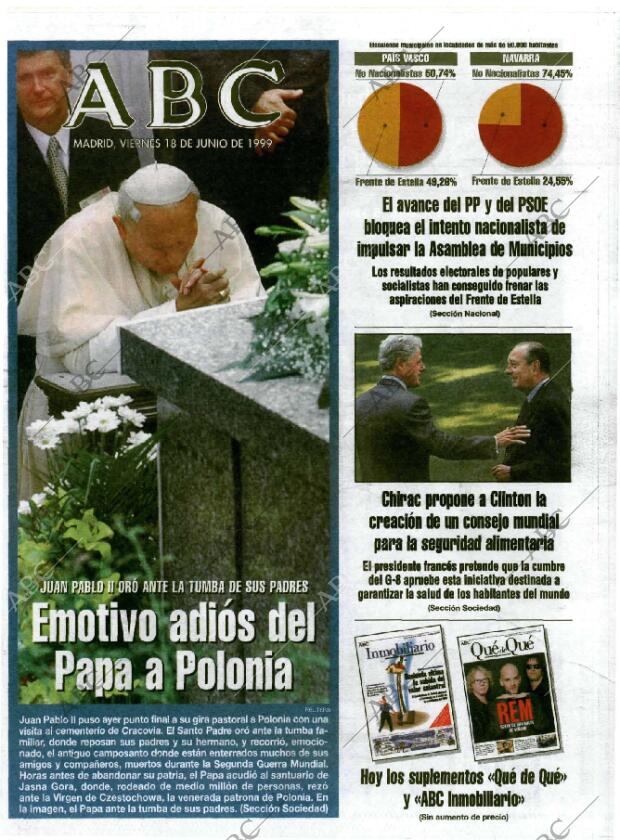 ABC MADRID 18-06-1999 página 1