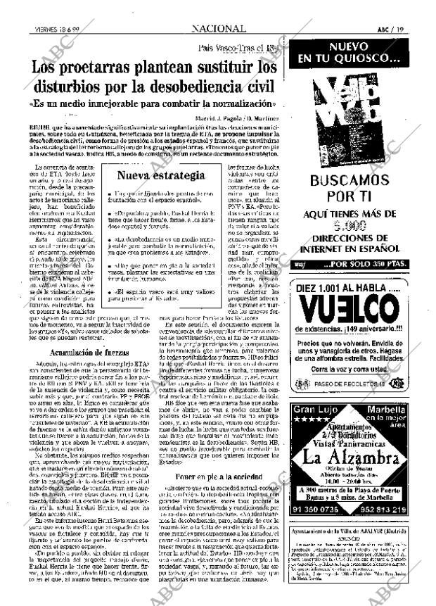 ABC MADRID 18-06-1999 página 19