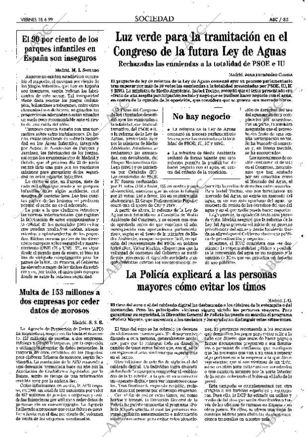 ABC MADRID 18-06-1999 página 85