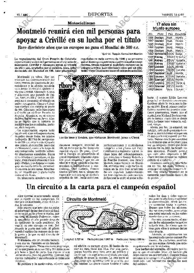 ABC MADRID 18-06-1999 página 92