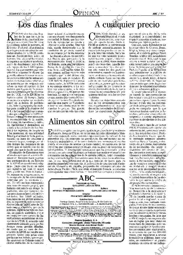ABC MADRID 20-06-1999 página 19