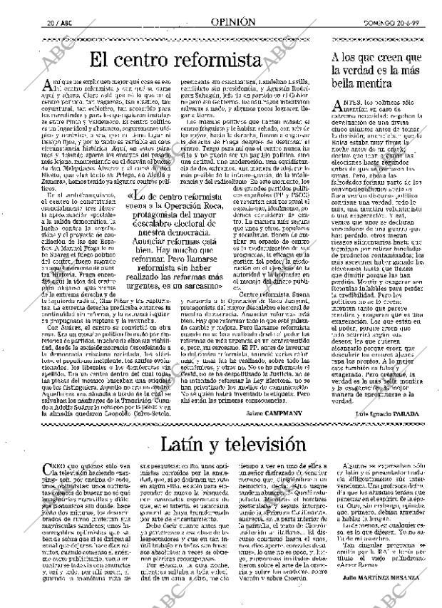 ABC MADRID 20-06-1999 página 20