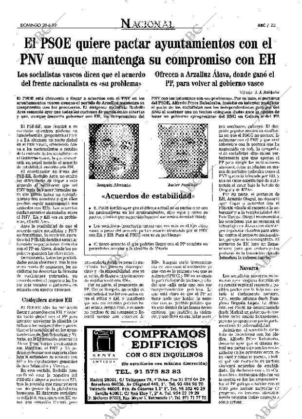 ABC MADRID 20-06-1999 página 23
