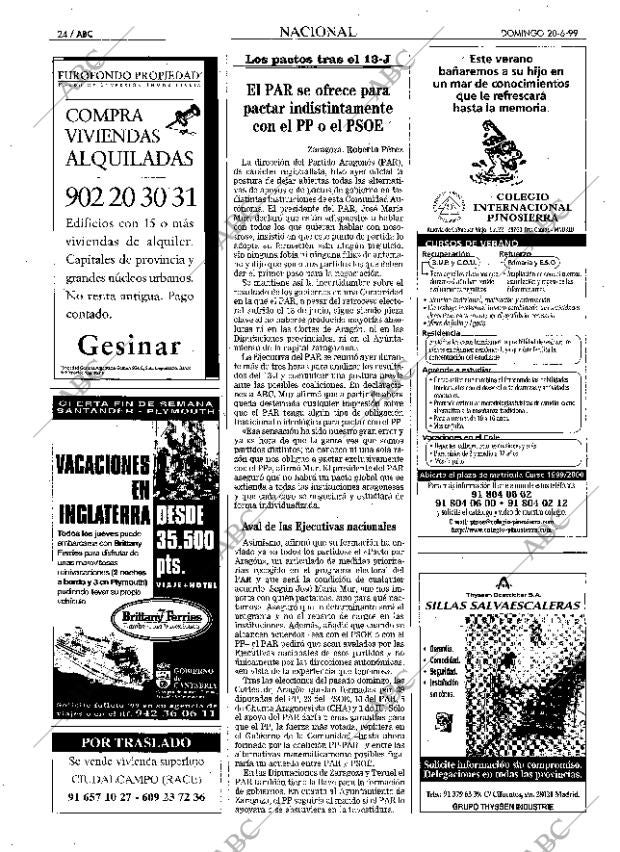 ABC MADRID 20-06-1999 página 24
