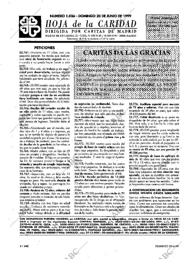 ABC MADRID 20-06-1999 página 4