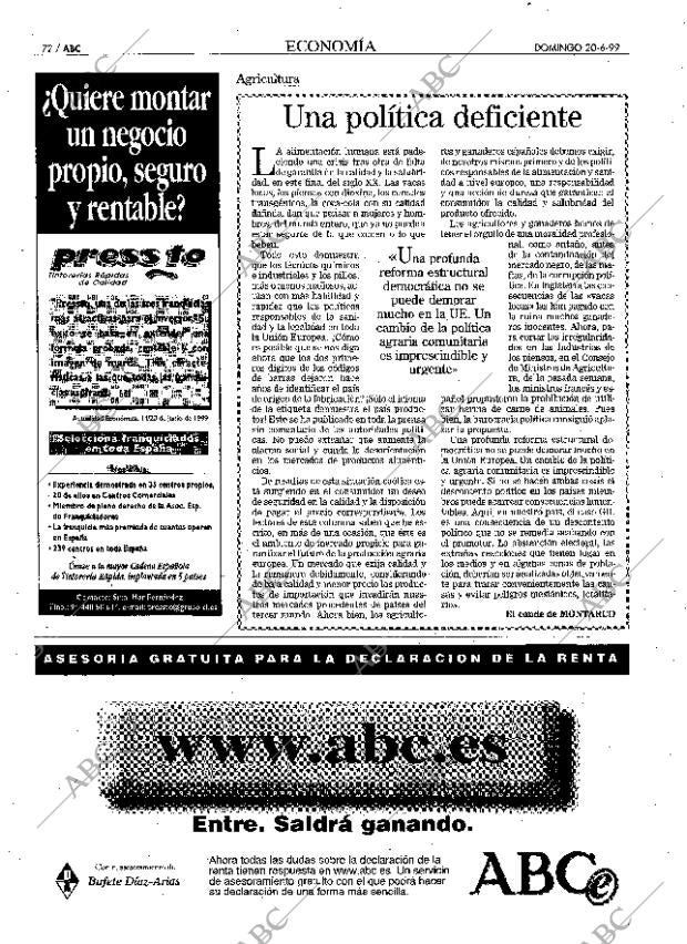ABC MADRID 20-06-1999 página 72