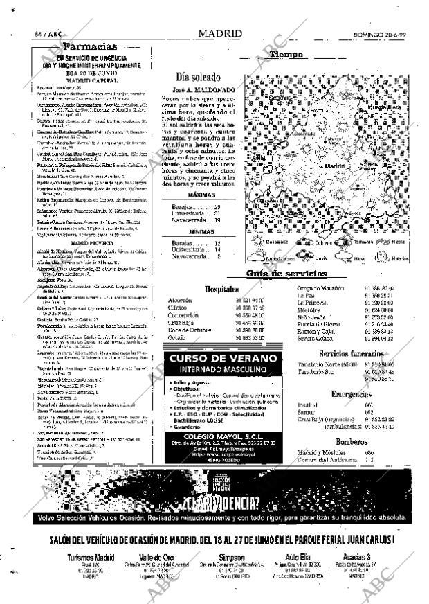 ABC MADRID 20-06-1999 página 86
