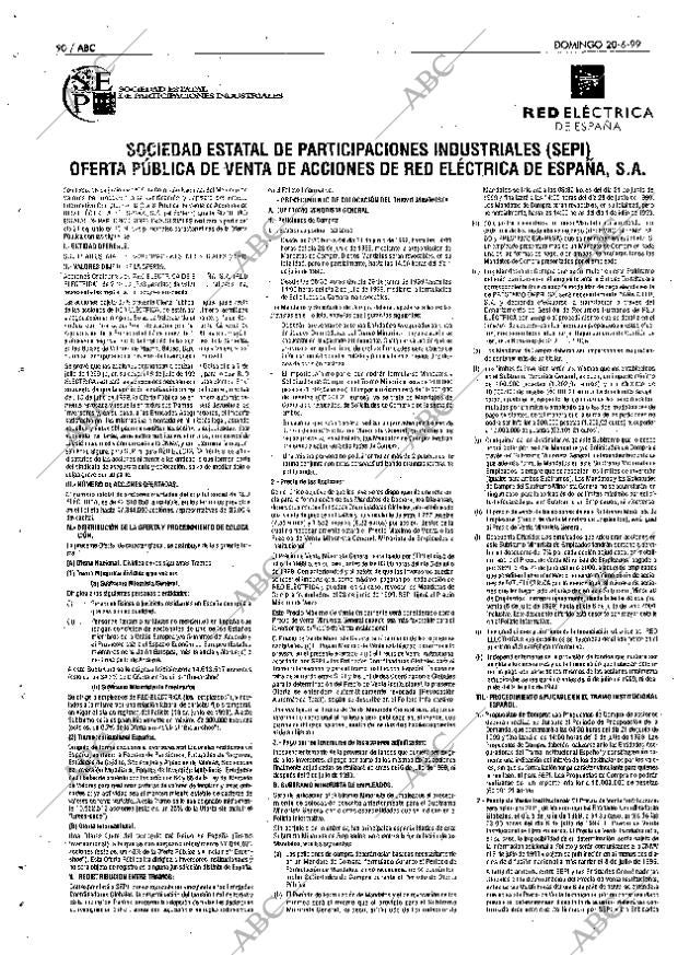 ABC MADRID 20-06-1999 página 90