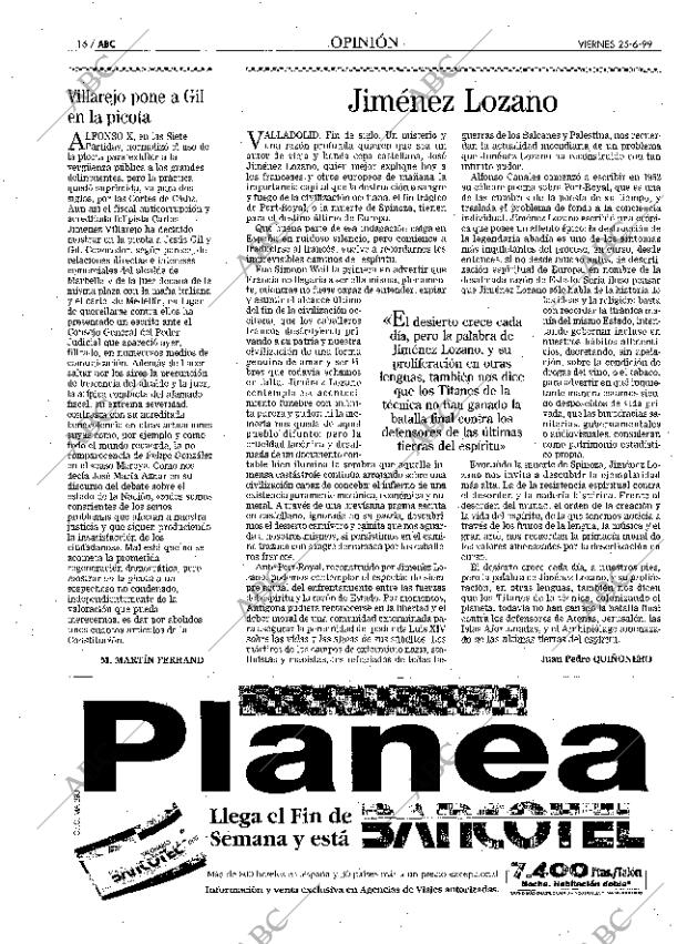 ABC MADRID 25-06-1999 página 16