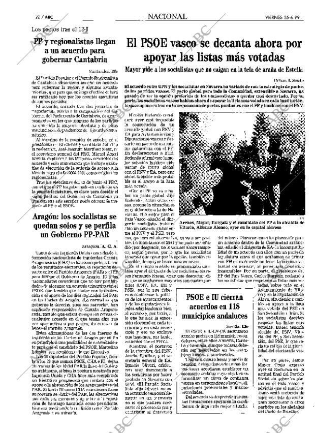 ABC MADRID 25-06-1999 página 22