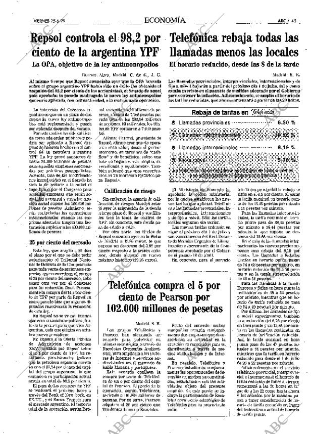 ABC MADRID 25-06-1999 página 43