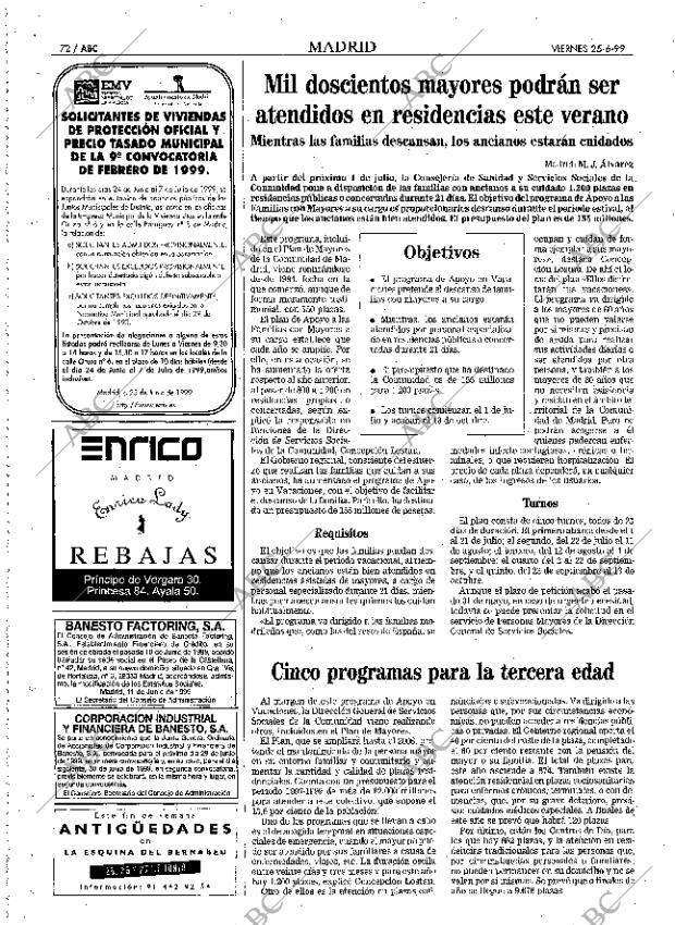 ABC MADRID 25-06-1999 página 72