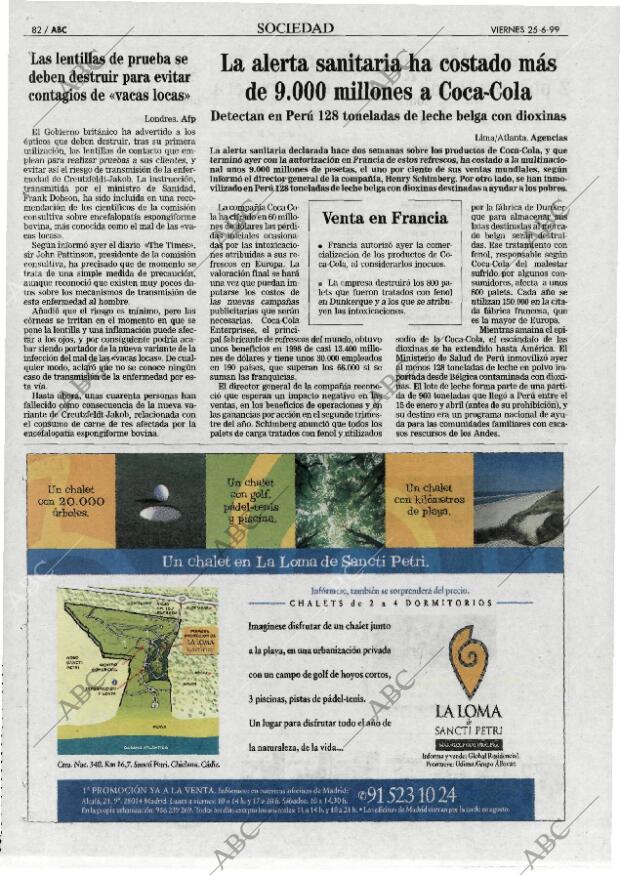 ABC MADRID 25-06-1999 página 82