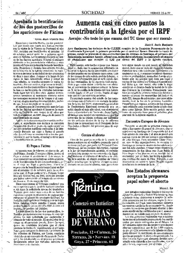 ABC MADRID 25-06-1999 página 86