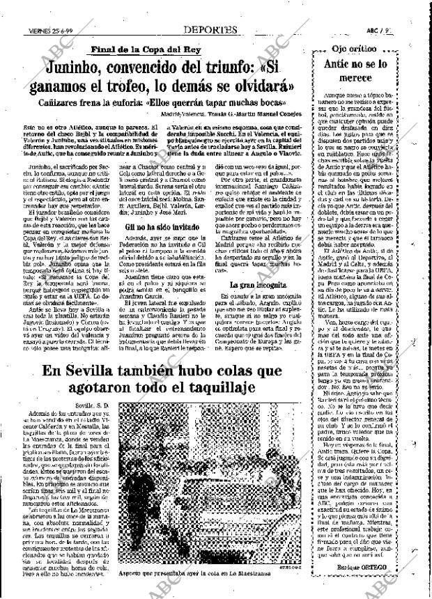 ABC MADRID 25-06-1999 página 91