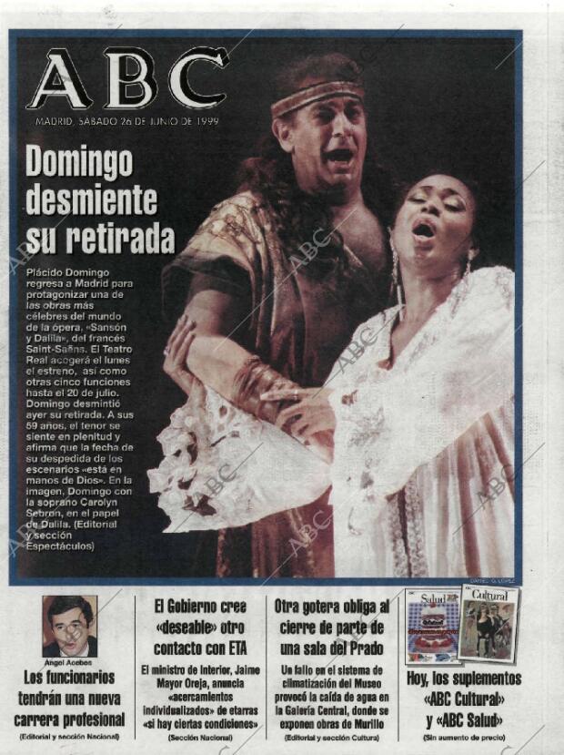 ABC MADRID 26-06-1999 página 1