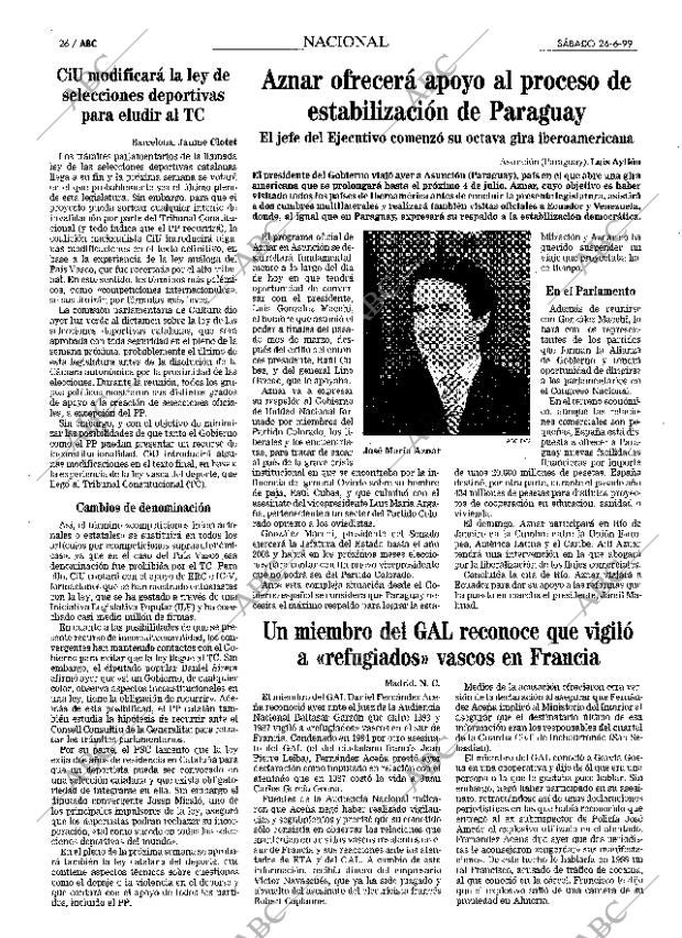 ABC MADRID 26-06-1999 página 26