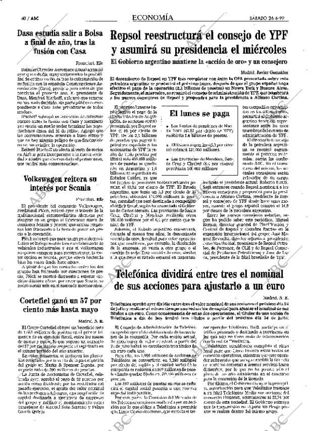 ABC MADRID 26-06-1999 página 40