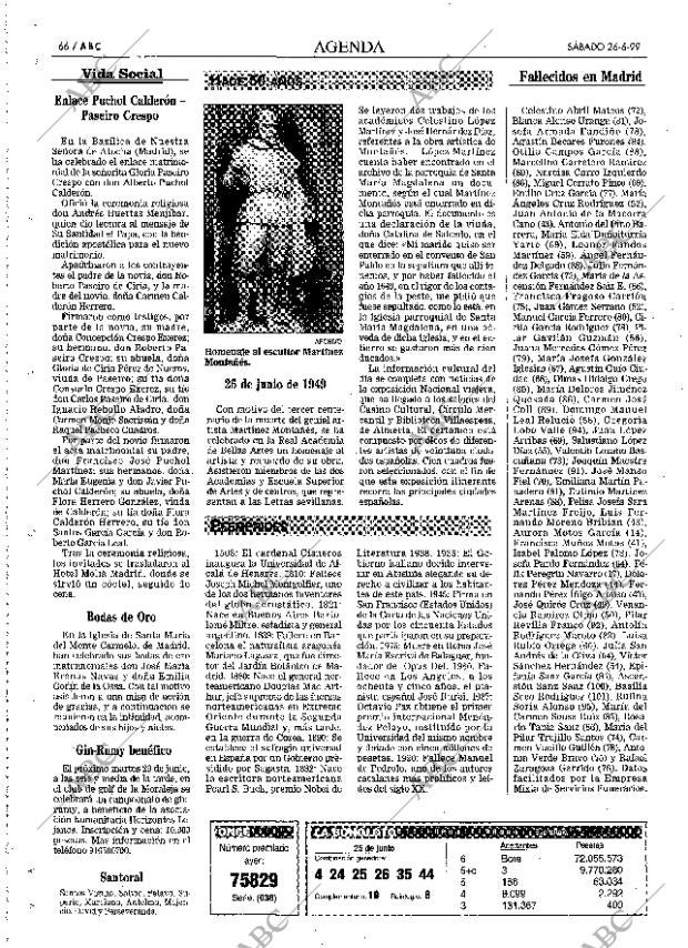 ABC MADRID 26-06-1999 página 66