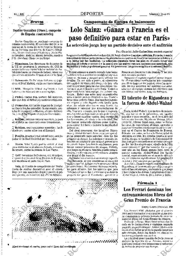 ABC MADRID 26-06-1999 página 82