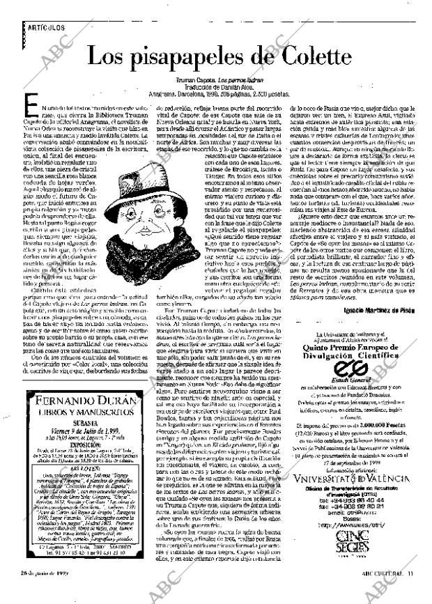 CULTURAL MADRID 26-06-1999 página 11