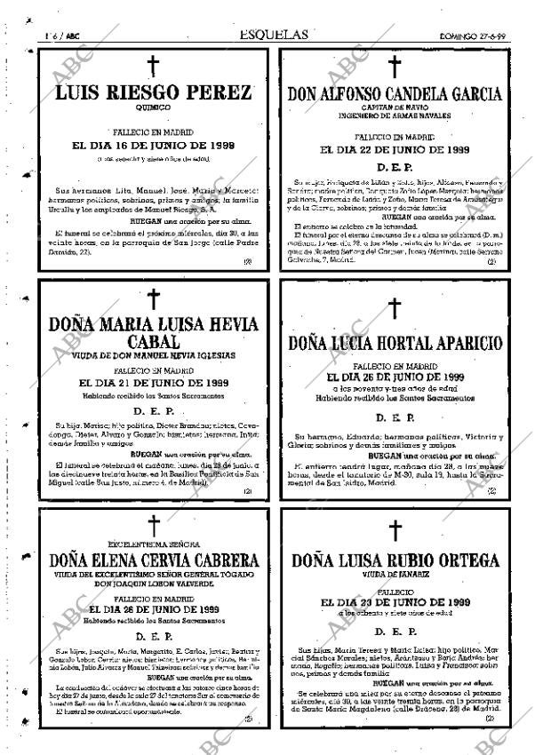 ABC MADRID 27-06-1999 página 116