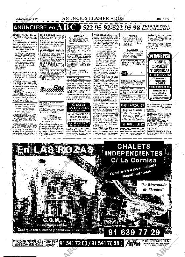 ABC MADRID 27-06-1999 página 129