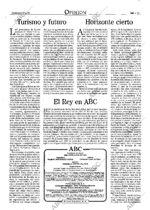 ABC MADRID 27-06-1999 página 19