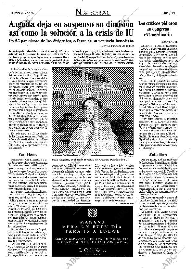 ABC MADRID 27-06-1999 página 23