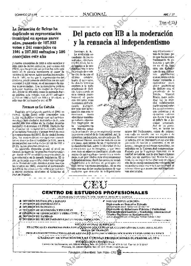 ABC MADRID 27-06-1999 página 27