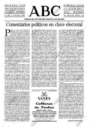ABC MADRID 27-06-1999 página 3