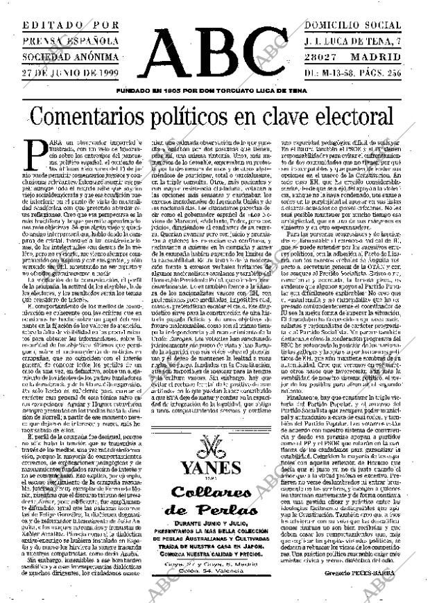 ABC MADRID 27-06-1999 página 3