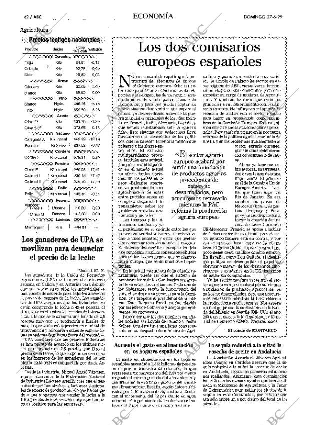 ABC MADRID 27-06-1999 página 62