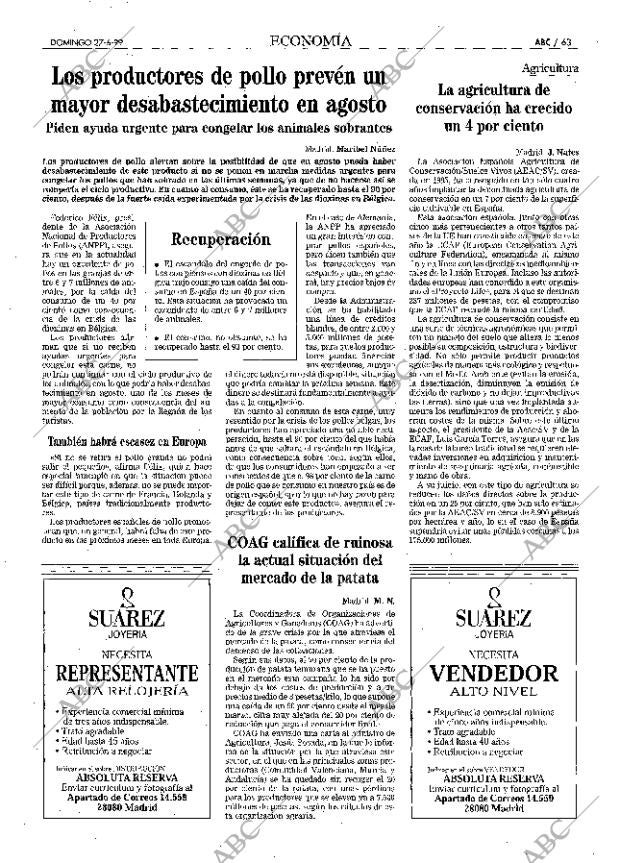 ABC MADRID 27-06-1999 página 63