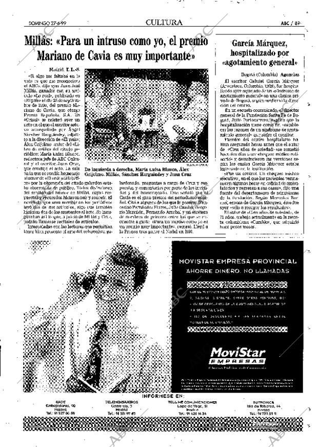 ABC MADRID 27-06-1999 página 89