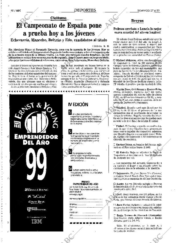 ABC MADRID 27-06-1999 página 98
