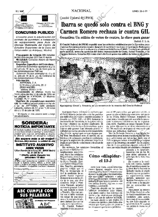 ABC MADRID 28-06-1999 página 18