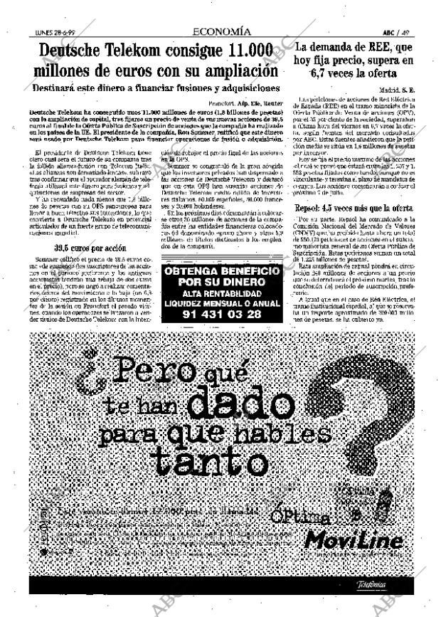 ABC MADRID 28-06-1999 página 49