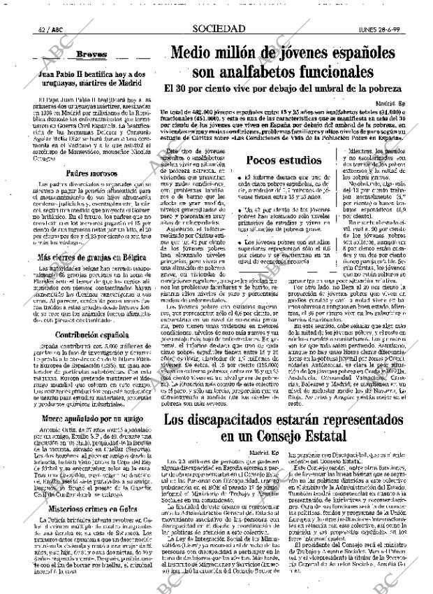 ABC MADRID 28-06-1999 página 62