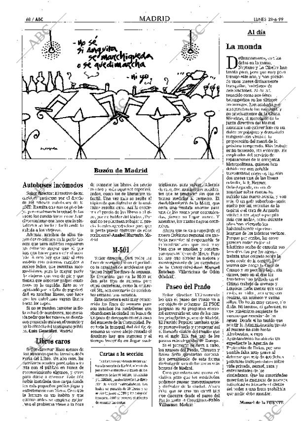 ABC MADRID 28-06-1999 página 68