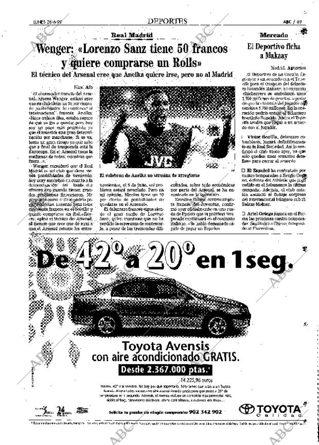 ABC MADRID 28-06-1999 página 89