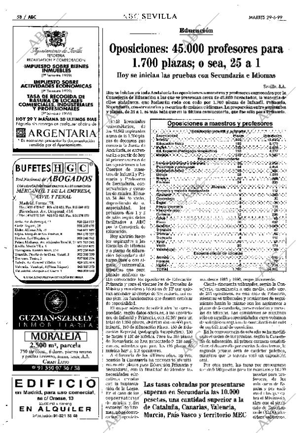 ABC SEVILLA 29-06-1999 página 58