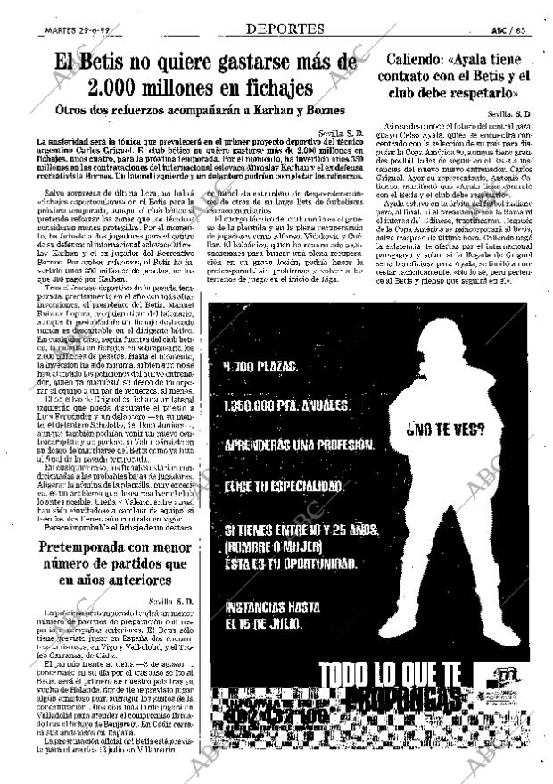 ABC SEVILLA 29-06-1999 página 85